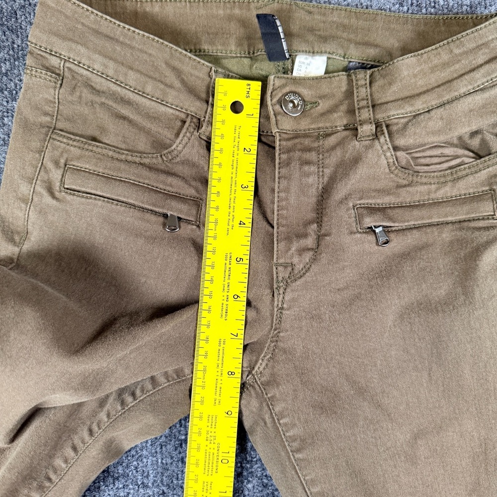 Divided Skinny Jeans Womens 6 Brown Stretch Smocked All Day Comfort Casual - Picture 6 of 12